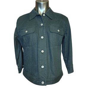 Vintage LIZ CLAIBORNE Lizwear Womens L Midweight Denim Jacket Buttons Pockets